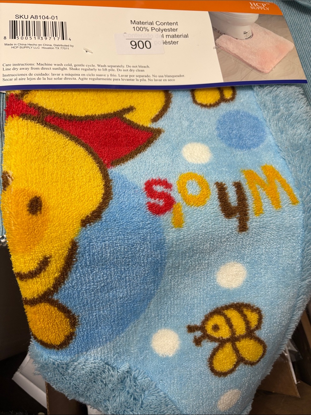 Winnie the Pooh, U SHAPED bathroom rug mat